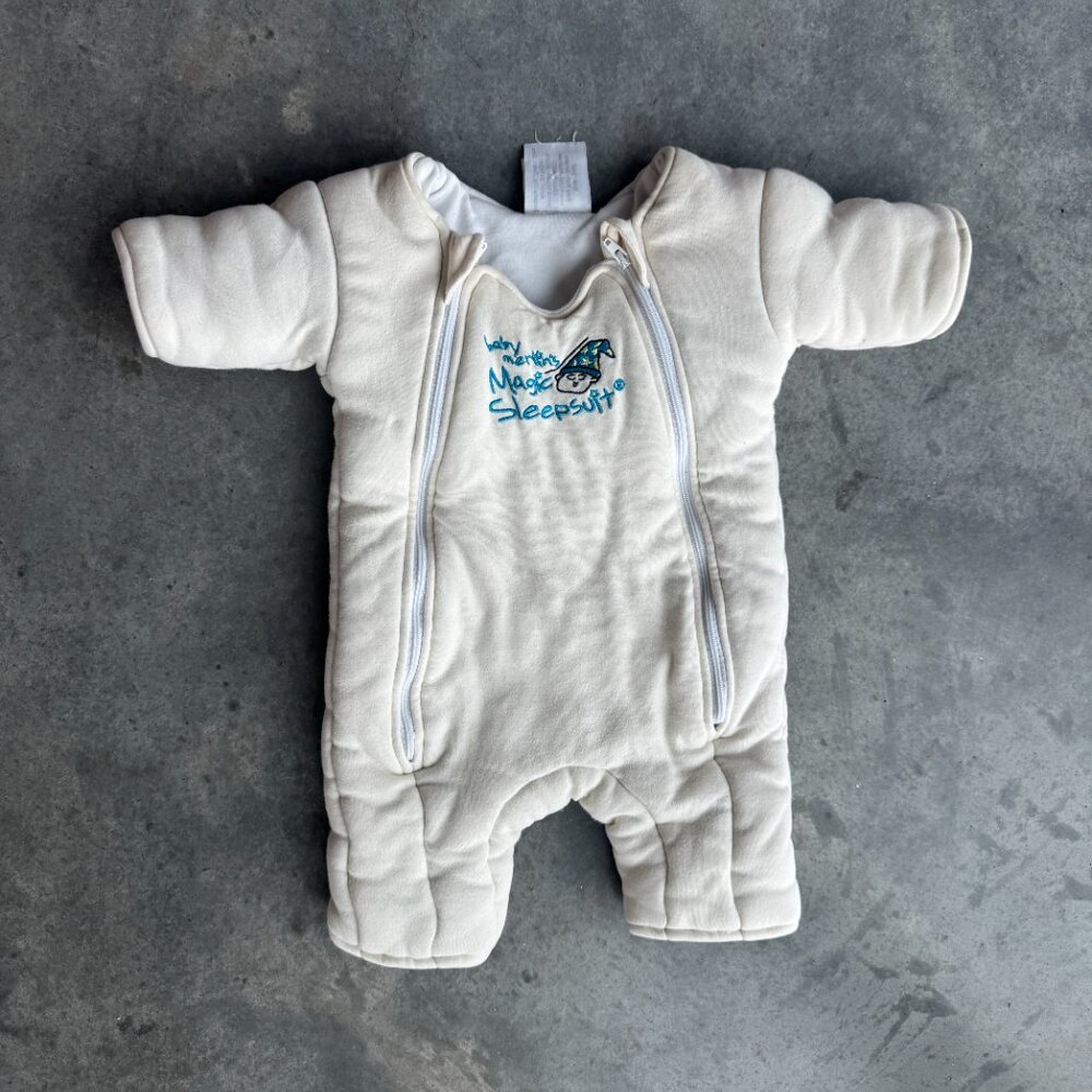 Magic Sleepsuit Cream Baby One-Piece Footie with Double Zips